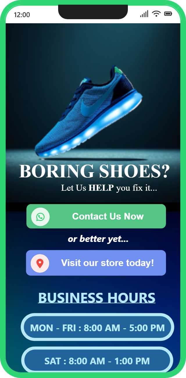Business Digital Card Landing Page